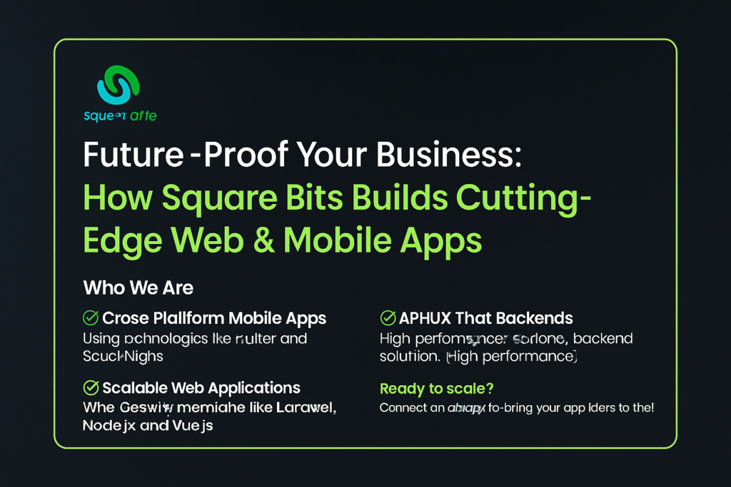 Future-Proof Your Business: How Square Bits Builds Cutting-Edge Web & Mobile Apps